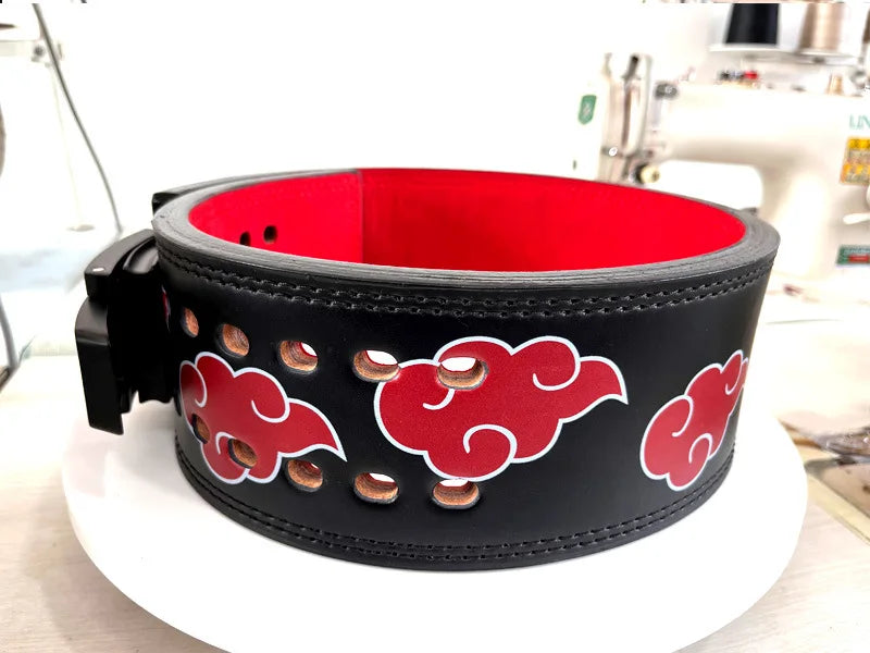 Fitness Strong Belt Squat Training Hard Pull Cowhide Powerlifting Belt Lever Buckle Weightlifting Strength Belt Waist Protector - Image 5